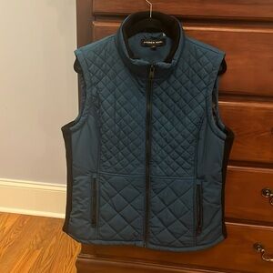 Andrew Marc - teal and black vest